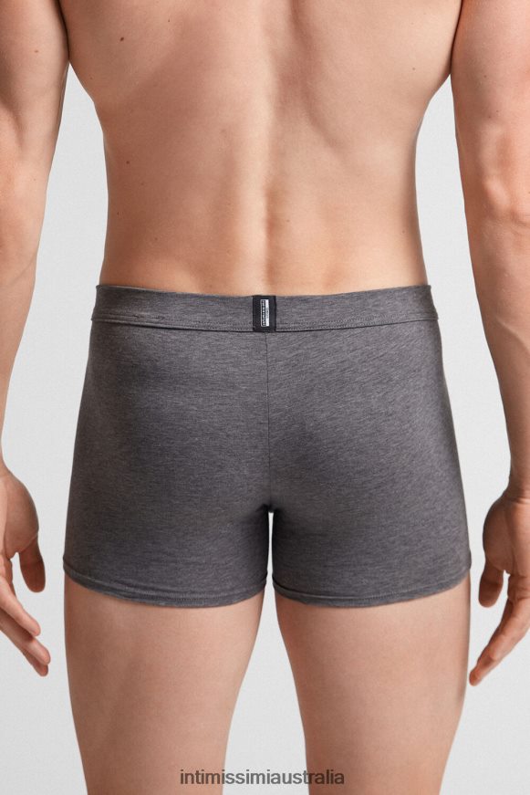 Intimissimi Men 5227-Charcoal Grey Melange Underwear 0RJT4851 Natural Fresh Supima Cotton Boxers