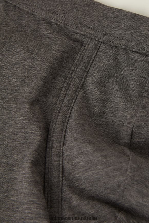 Intimissimi Men 5227-Charcoal Grey Melange Underwear 0RJT4851 Natural Fresh Supima Cotton Boxers