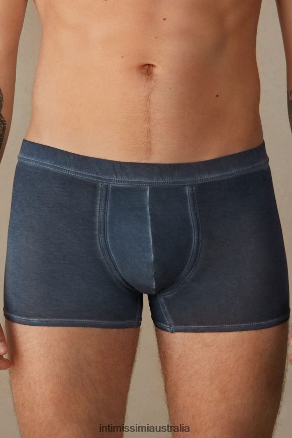 Intimissimi Men 857I-Dark Blue Underwear 0RJT4873 Natural Fresh Supima Cotton Boxers