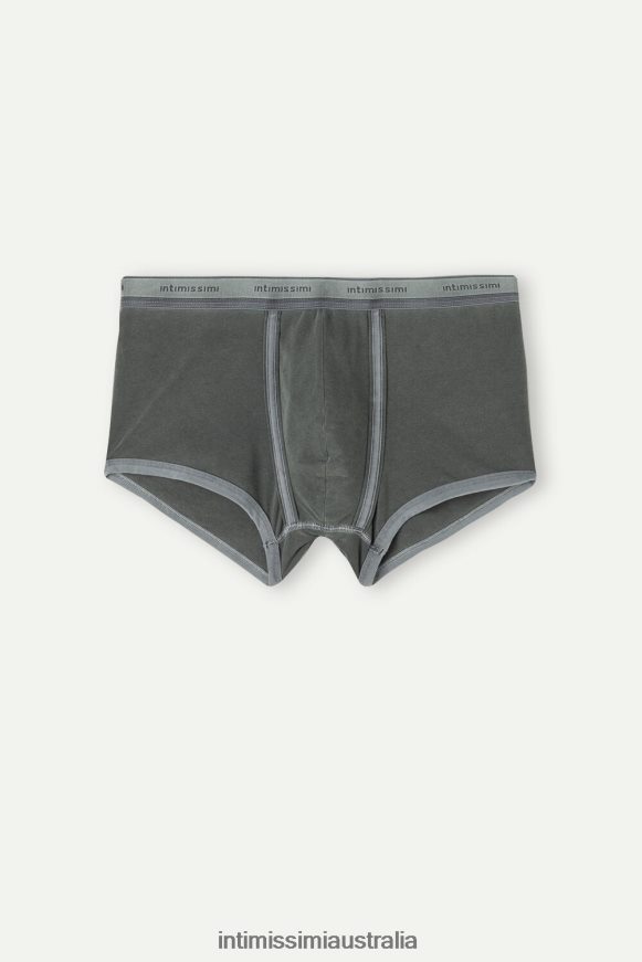 Intimissimi Men 862I-Black Underwear 0RJT4882 Garment-Dyed Stretch Supima Cotton Boxers