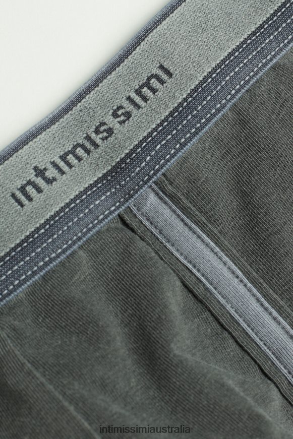 Intimissimi Men 862I-Black Underwear 0RJT4882 Garment-Dyed Stretch Supima Cotton Boxers
