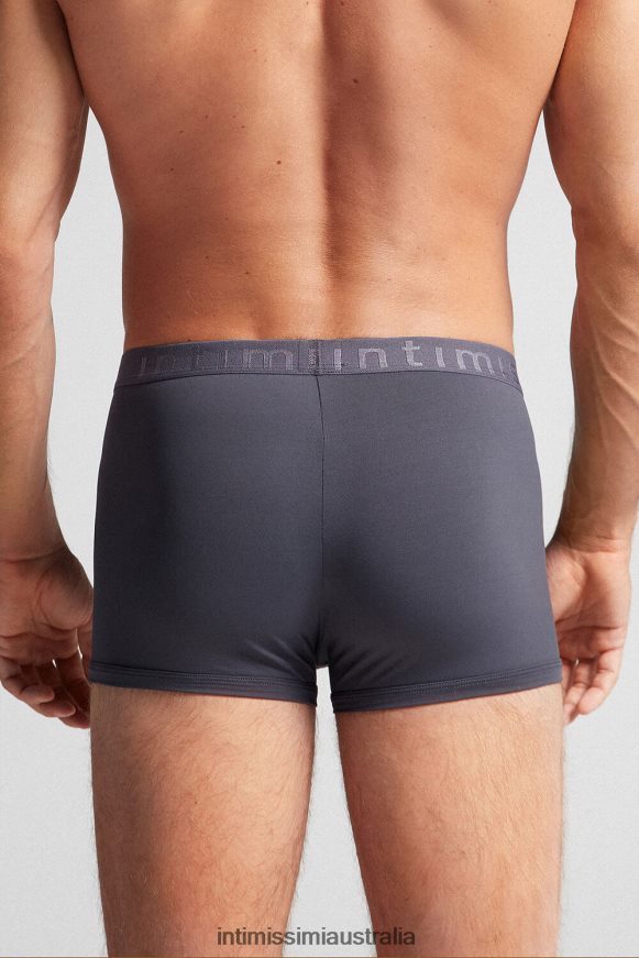 Intimissimi Men 9963-Soot Grey Underwear 0RJT48130 Boxer Shorts in Microfibre with Logo