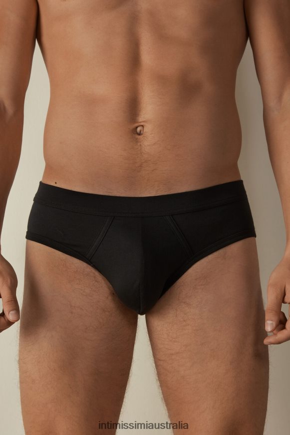 Intimissimi Men 019-Black Underwear 0RJT48145 Supima Cotton Briefs