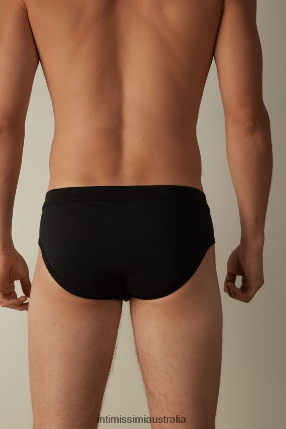 Intimissimi Men 019-Black Underwear 0RJT48145 Supima Cotton Briefs