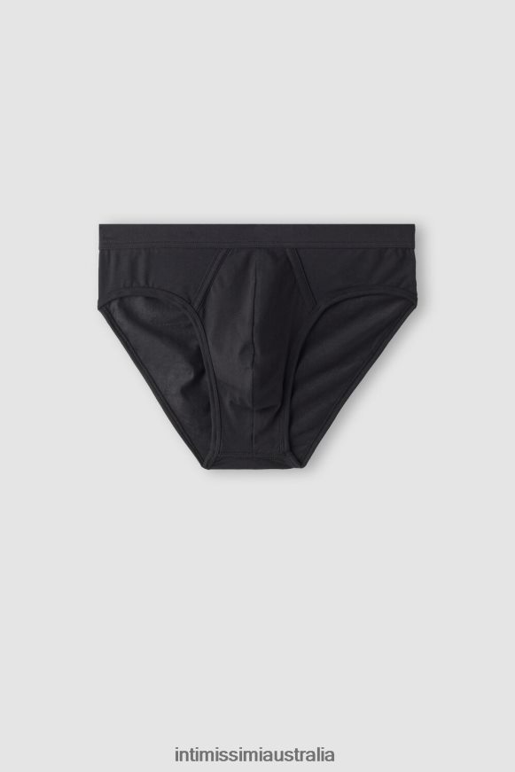 Intimissimi Men 019-Black Underwear 0RJT4833 Natural Fresh Supima Cotton Briefs