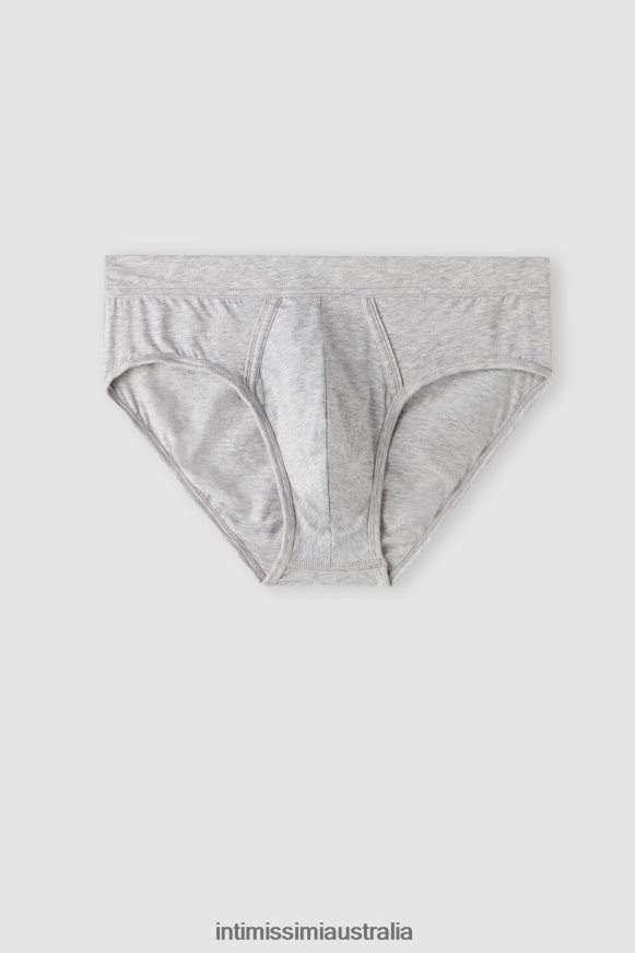 Intimissimi Men 031-Light Grey Melange Underwear 0RJT4838 Natural Fresh Supima Cotton Briefs