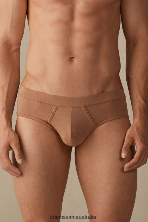Intimissimi Men 417I-Medium Beige Underwear 0RJT4876 Natural Fresh Supima Cotton Briefs