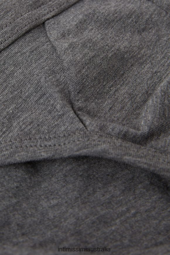 Intimissimi Men 5227-Charcoal Grey Melange Underwear 0RJT4853 Low-Rise Stretch Supima Cotton Briefs