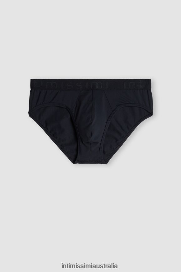 Intimissimi Men 800-Midnight Blue Underwear 0RJT48147 Microfiber Briefs with Logo Detail