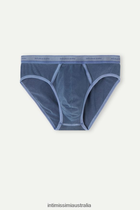 Intimissimi Men 864I-Dark Blue Underwear 0RJT4881 Garment-Dyed Stretch Supima Cotton Briefs