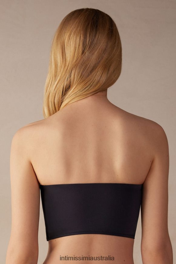 Intimissimi Women 019-Black Underwear 0RJT48551 Ultralight Microfibre Bustier Bra Top