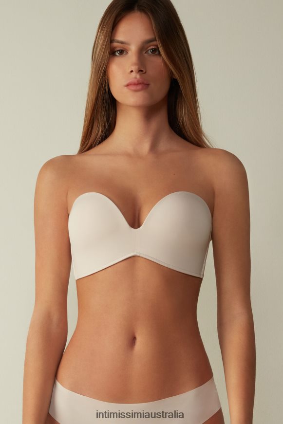 Intimissimi Women 2280-Pink Silk Underwear 0RJT48812 Laura Microfibre Bandeau Bra