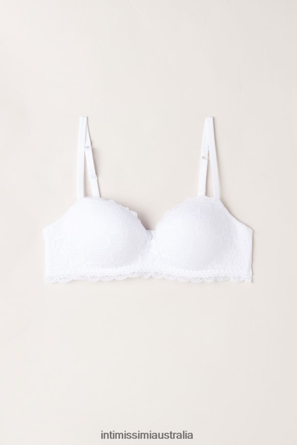 Intimissimi Women 001-White Underwear 0RJT48608 Claudia Lace Balconette Bra