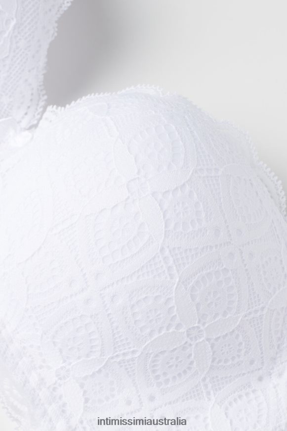 Intimissimi Women 001-White Underwear 0RJT48608 Claudia Lace Balconette Bra