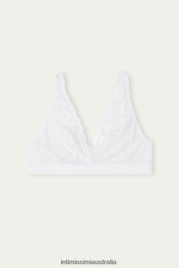 Intimissimi Women 001-White Underwear 0RJT48668 Lara Lace Triangle Bra