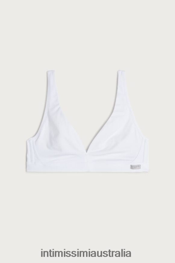 Intimissimi Women 001-White Underwear 0RJT48806 Lara Cotton Triangle Bra