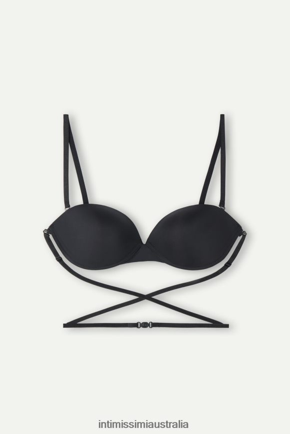 Intimissimi Women 019-Black Underwear 0RJT48584 Anna Multiway Ultralight Microfibre Balconette Bra