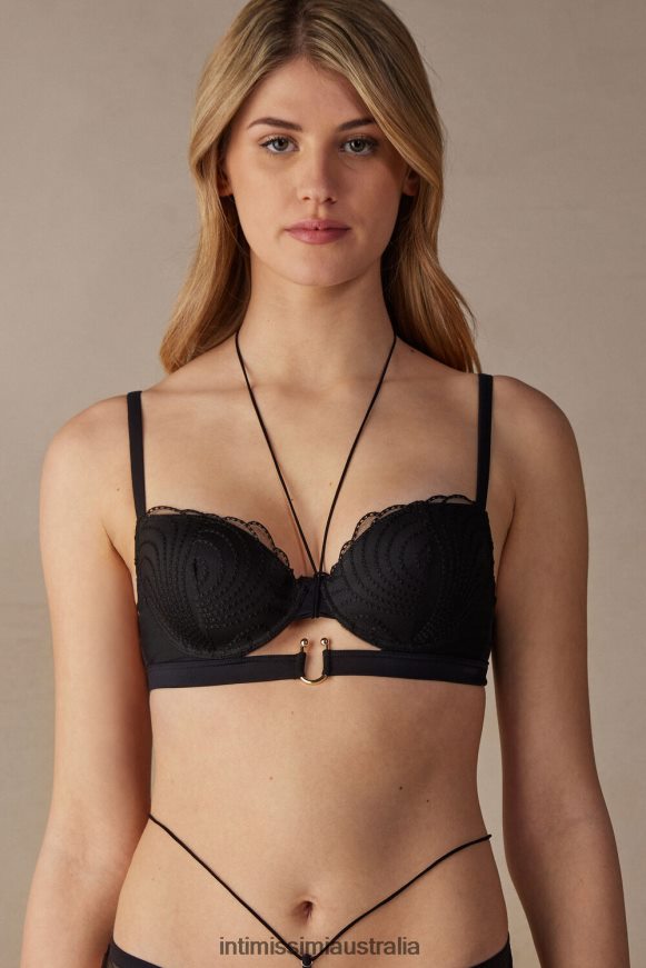 Intimissimi Women 019-Black Underwear 0RJT48602 Sofia Steal the Show Balconette Bra