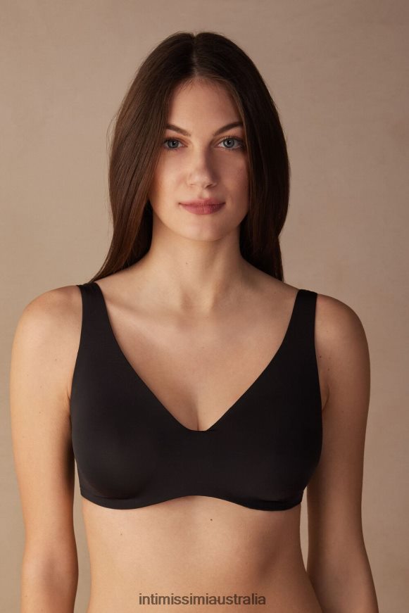 Intimissimi Women 019-Black Underwear 0RJT48611 Ultralight Microfibre Greta Balconette Bra