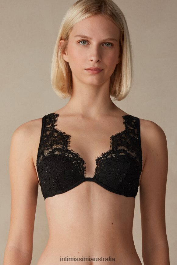Intimissimi Women 019-Black Underwear 0RJT48622 Time to Shine Elena Balconette Bra