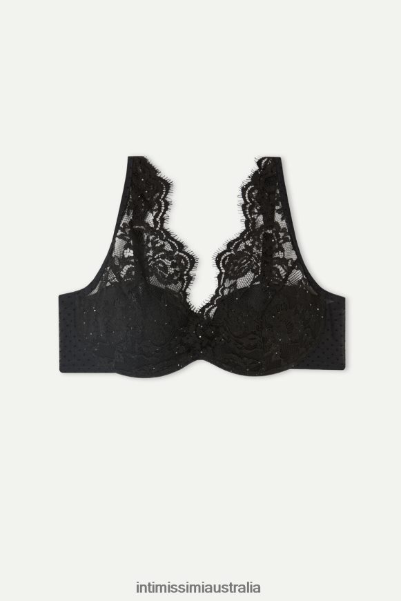 Intimissimi Women 019-Black Underwear 0RJT48622 Time to Shine Elena Balconette Bra
