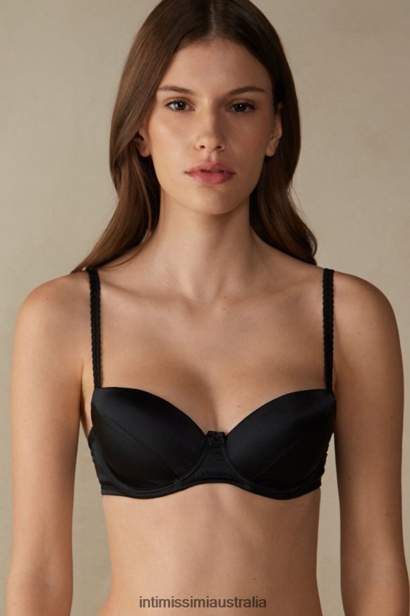 Intimissimi Women 019-Black Underwear 0RJT48628 Sofia Silk Balconette Bra