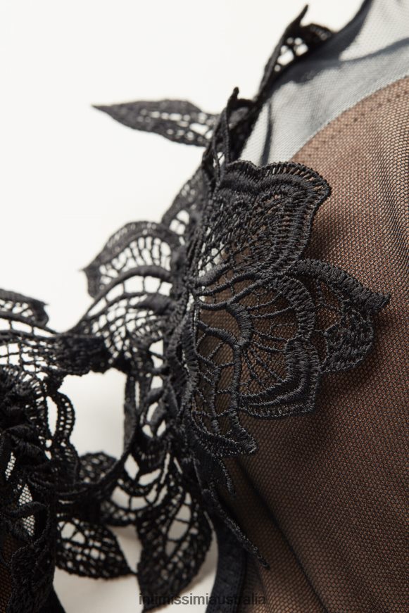 Intimissimi Women 019-Black Underwear 0RJT48632 Layers of Lust Elena Balconette Bra