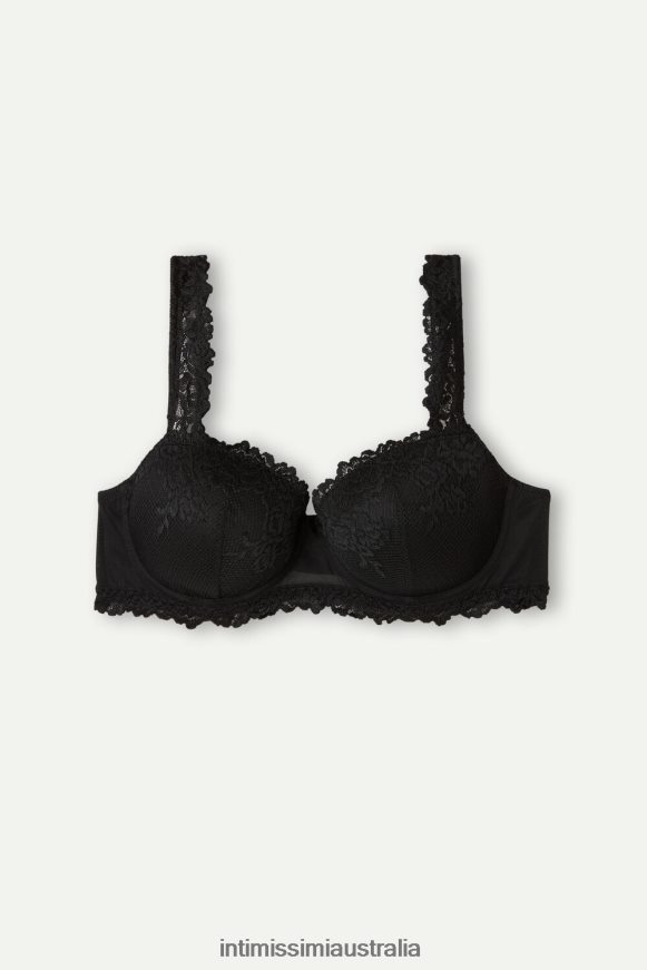 Intimissimi Women 019-Black Underwear 0RJT48642 Pretty Flowers Sofia Balconette Bra