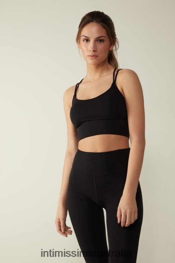 Intimissimi Women 019-Black Underwear 0RJT48746 In Action Padded Bra Top