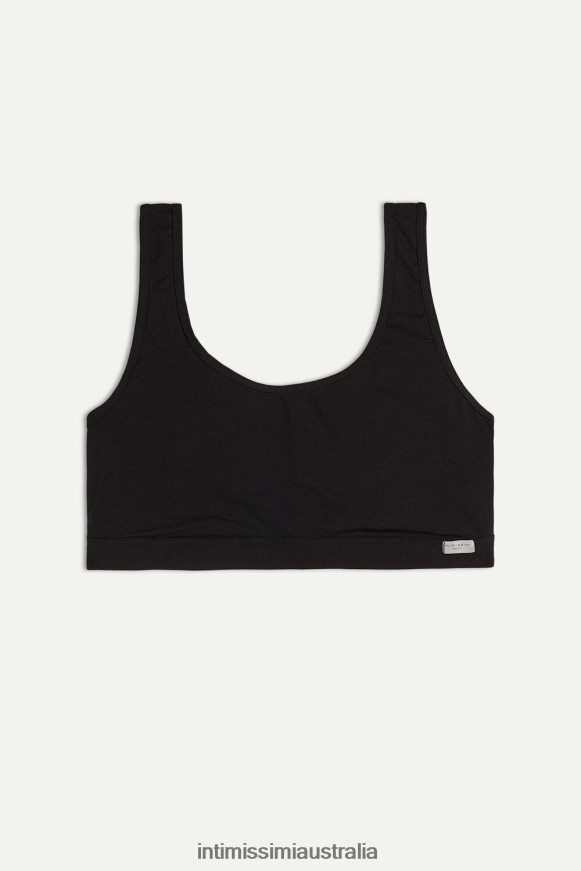 Intimissimi Women 019-Black Underwear 0RJT48757 Natural Cotton Bra