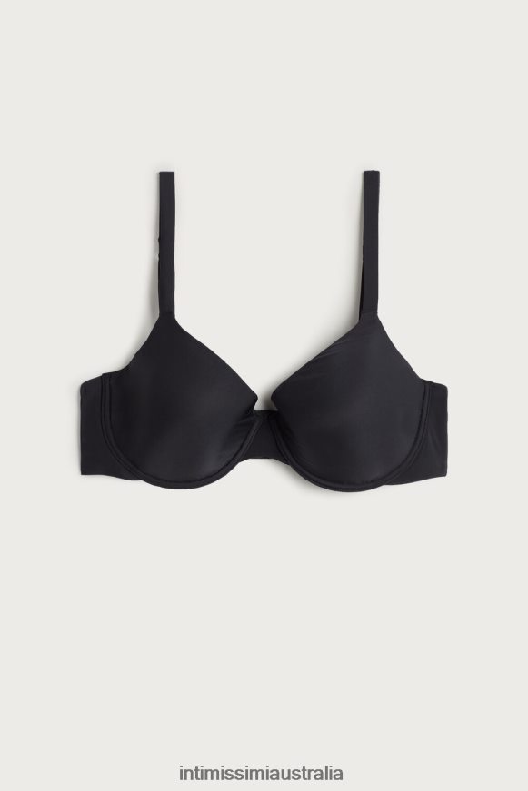 Intimissimi Women 019-Black Underwear 0RJT48767 Francesca Ultralight Microfibre Balconette Bra