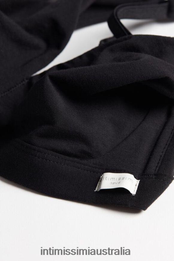 Intimissimi Women 019-Black Underwear 0RJT48805 Lara Cotton Triangle Bra