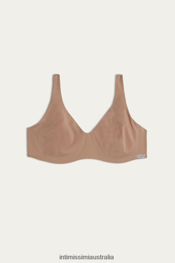 Intimissimi Women 044-Soft Beige Underwear 0RJT48760 Greta Natural Cotton Balconette Bra