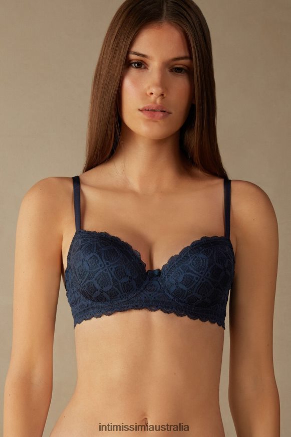 Intimissimi Women 1467-Intense Blue Underwear 0RJT48650 Sofia Lace Balconette Bra