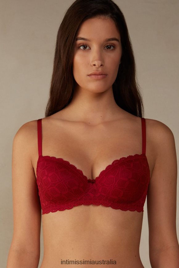 Intimissimi Women 1473-Red Underwear 0RJT48618 Sofia Lace Balconette Bra