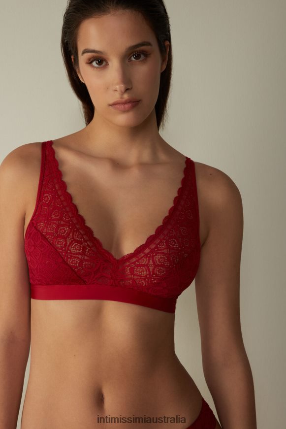 Intimissimi Women 1473-Red Underwear 0RJT48664 Lara Lace Triangle Bra