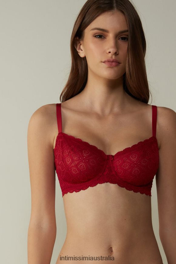Intimissimi Women 1473-Red Underwear 0RJT48665 Daniela Lace Balconette Bra