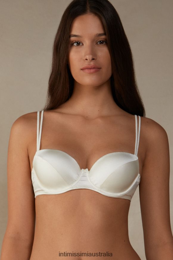 Intimissimi Women 2127-Powder White Underwear 0RJT48619 Sofia Silk Balconette Bra