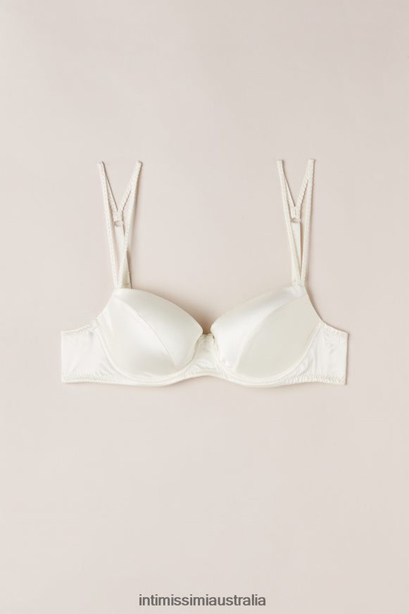 Intimissimi Women 2127-Powder White Underwear 0RJT48619 Sofia Silk Balconette Bra