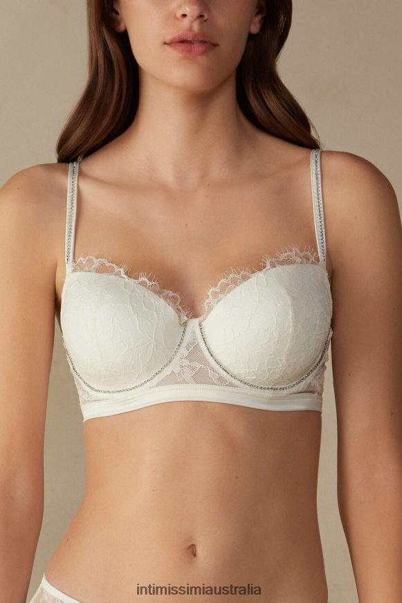 Intimissimi Women 2127-Powder White Underwear 0RJT48629 Shine High Like Stars Sofia Balconette Bra