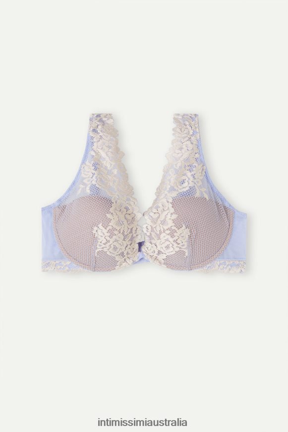Intimissimi Women 214J-Sweet Lavender/Ivory Underwear 0RJT48567 Pretty Flowers Elena Balconette Bra