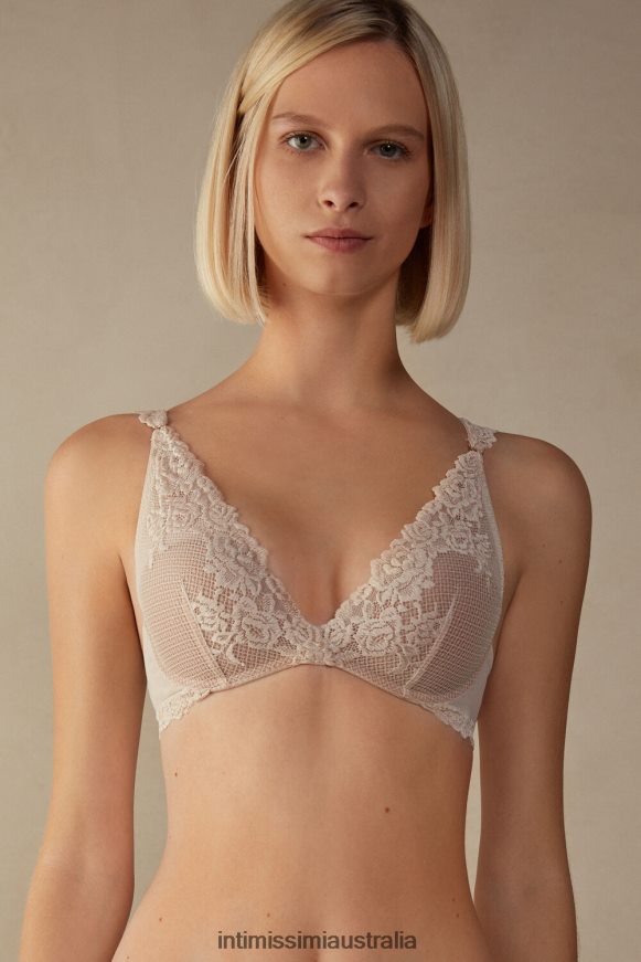 Intimissimi Women 2280-Pink Silk Underwear 0RJT48635 Pretty Flowers Giorgia Balconette Bra