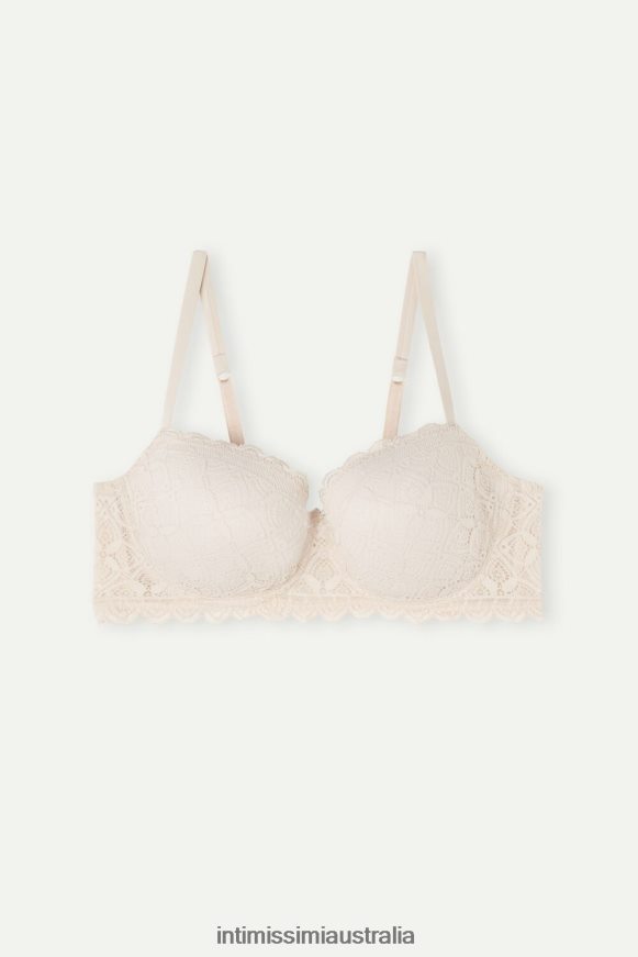 Intimissimi Women 2280-Pink Silk Underwear 0RJT48655 Sofia Lace Balconette Bra