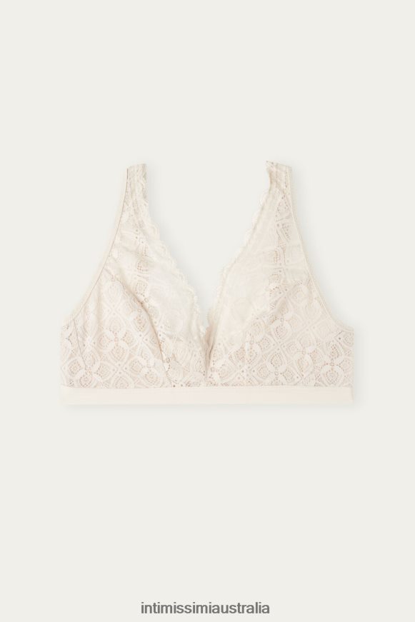 Intimissimi Women 2280-Pink Silk Underwear 0RJT48671 Lara Lace Triangle Bra