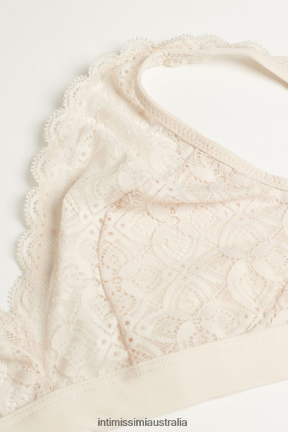 Intimissimi Women 2280-Pink Silk Underwear 0RJT48671 Lara Lace Triangle Bra