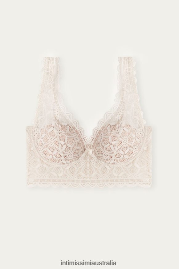 Intimissimi Women 2280-Pink Silk Underwear 0RJT48677 Eleonora Lace Balconette Bra