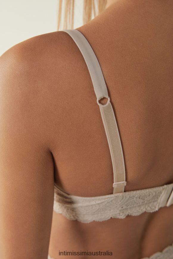 Intimissimi Women 2280-Pink Silk Underwear 0RJT48683 Daniela Lace Balconette Bra