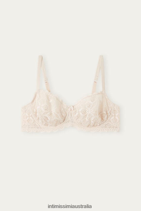 Intimissimi Women 2280-Pink Silk Underwear 0RJT48683 Daniela Lace Balconette Bra