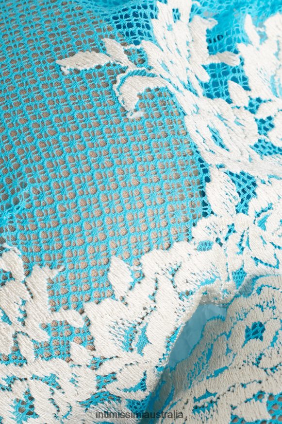 Intimissimi Women 233J-Digital Turquoise/Ivory Underwear 0RJT48573 Pretty Flowers Giorgia Balconette Bra