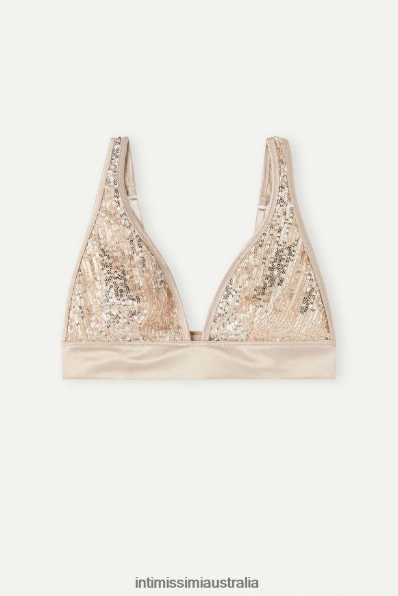 Intimissimi Women 237J-Natural/Silver Underwear 0RJT48535 Glistening Charme Triangle Bra
